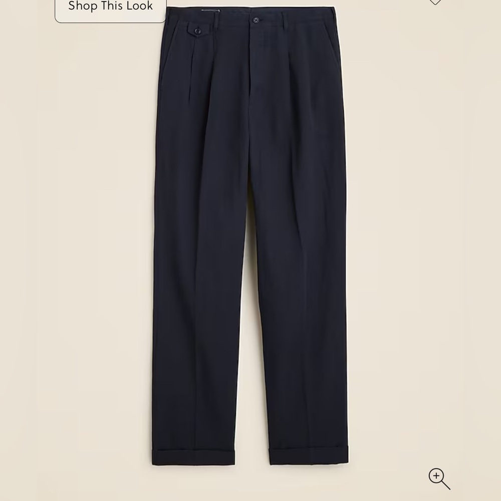 NWT J Crew Crosby suit pant in garment-dyed Italian cotton-linen blend - Picture 3 of 13